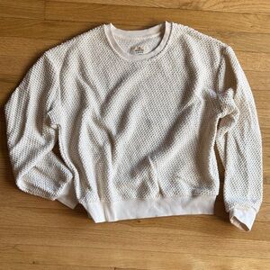 Marine layer White Textured Sweater